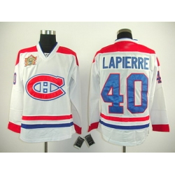 2011 Heritage Classic Montreal Canadiens 40 Maxim Lapierre white ice Hockey Jersey