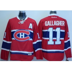 Canadiens  #11 Brendan Gallagher Red Home Stitched NHL Jersey