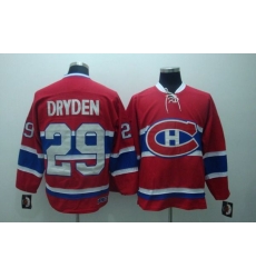 Canadiens #29 Ken Dryden Stitched Red CH CCM Throwback NHL Jersey