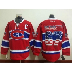 Canadiens #67 Max Pacioretty Red USA Flag Fashion Stitched NHL Jersey