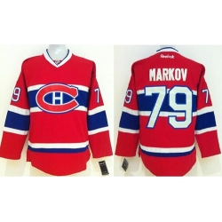 Canadiens #79 Andrei Markov Red New CH Stitched NHL Jersey