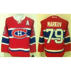 Canadiens  #79 Andrei Markov Red New CH Stitched NHL Jersey