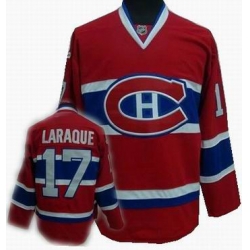 Hockey Montreal Canadiens #17 Georges Laraque Stitched Replithentic Red Jersey