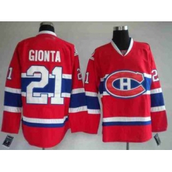 Hockey Montreal Canadiens #21 Brian Gionta Red Jersey