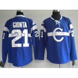Hockey Montreal Canadiens #21 Brian Gionta blue Jersey
