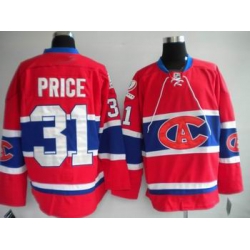 Hockey Montreal Canadiens #31 Carey Price Stitched Replithentic New CA Red Jersey