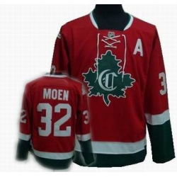 Hockey Montreal Canadiens #32 Travis Moen Stitched Replithentic New CD Red green Jersey