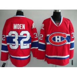 Hockey Montreal Canadiens #32 Travis Moen Stitched Replithentic New CH Red Jersey