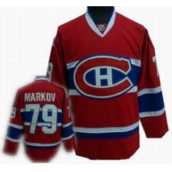 Hockey Montreal Canadiens #79 Andrei Markov Stitched Replithentic New CH red Jersey