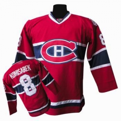 Hockey Montreal Canadiens #8 Mike Komisarek Stitched Replithentic Red Jersey