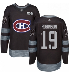 Mens Adidas Montreal Canadiens 19 Larry Robinson Premier Black 1917 2017 100th Anniversary NHL Jersey 
