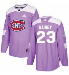 Mens Adidas Montreal Canadiens 23 Bob Gainey Authentic Purple Fights Cancer Practice NHL Jersey 