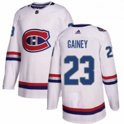 Mens Adidas Montreal Canadiens 23 Bob Gainey Authentic White 2017 100 Classic NHL Jersey 