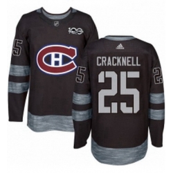 Mens Adidas Montreal Canadiens 25 Adam Cracknell Premier Black 1917 2017 100th Anniversary NHL Jersey 