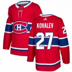 Mens Adidas Montreal Canadiens 27 Alexei Kovalev Authentic Red Home NHL Jersey 