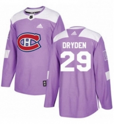 Mens Adidas Montreal Canadiens 29 Ken Dryden Authentic Purple Fights Cancer Practice NHL Jersey 