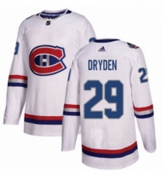 Mens Adidas Montreal Canadiens 29 Ken Dryden Authentic White 2017 100 Classic NHL Jersey 