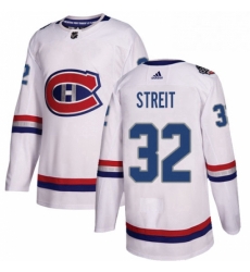 Mens Adidas Montreal Canadiens 32 Mark Streit Authentic White 2017 100 Classic NHL Jersey 