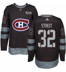 Mens Adidas Montreal Canadiens 32 Mark Streit Premier Black 1917 2017 100th Anniversary NHL Jersey 