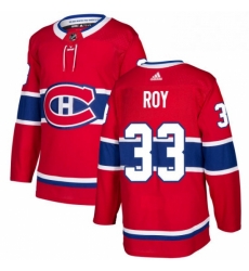 Mens Adidas Montreal Canadiens 33 Patrick Roy Premier Red Home NHL Jersey 