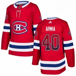 Mens Adidas Montreal Canadiens 40 Joel Armia Authentic Red Drift Fashion NHL Jersey 