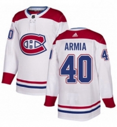 Mens Adidas Montreal Canadiens 40 Joel Armia Authentic White Away NHL Jersey 