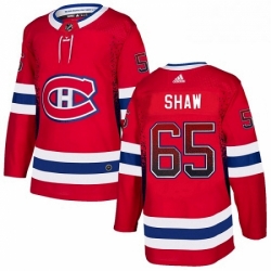 Mens Adidas Montreal Canadiens 65 Andrew Shaw Authentic Red Drift Fashion NHL Jersey 