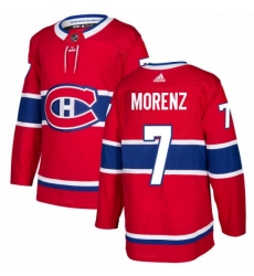 Mens Adidas Montreal Canadiens 7 Howie Morenz Premier Red Home NHL Jersey 