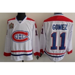 Montreal Canadiens 11 Gomez White Jerseys Classic