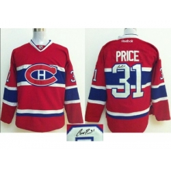 Montreal Canadiens #31 Carey Price Red Autographed Stitched NHL