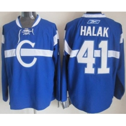 Montreal Canadiens 41 Jaroslav Halak Blue NHL Jerseys