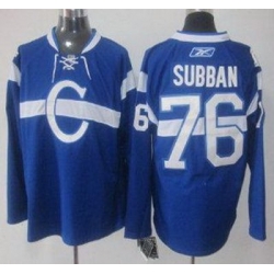 Montreal Canadiens 76 P.K. Subban Blue NHL Jersey