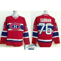 Montreal Canadiens #76 P.K Subban Red Autographed Stitched NHL