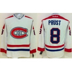Montreal Canadiens #8 Brandon Prust White Stitched NHL Jersey