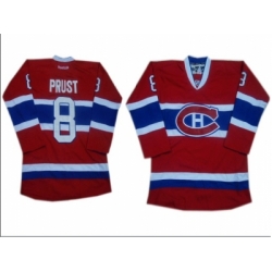 NHL Jerseys Montreal Canadiens #8 Prust red
