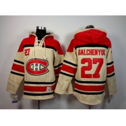 NHL montreal canadiens #27 galchenyuk cream[pullover hooded sweatshirt]