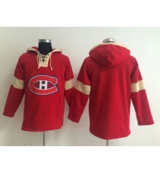 NHL montreal canadiens blank red jersey[pullover hooded sweatshirt]