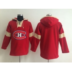 NHL montreal canadiens blank red jersey[pullover hooded sweatshirt]