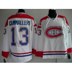 hockey Montreal Canadiens #13 Michael Cammalleri Stitched Replithentic white Jersey