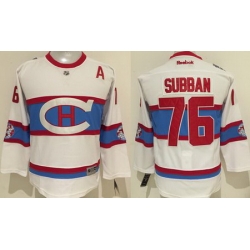 Canadiens #76 P K Subban White 2016 Winter Classic Stitched Youth NHL Jersey