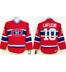 Kids Montreal Canadiens 10 Guy Lafleur Red NHL Jerseys