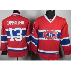 Kids Montreal Canadiens 13 Michael Cammalleri Red NHL Jerseys