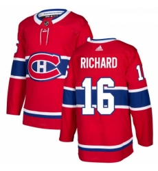 Youth Adidas Montreal Canadiens 16 Henri Richard Authentic Red Home NHL Jersey 