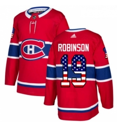 Youth Adidas Montreal Canadiens 19 Larry Robinson Authentic Red USA Flag Fashion NHL Jersey 
