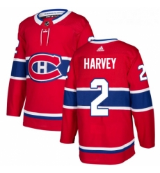 Youth Adidas Montreal Canadiens 2 Doug Harvey Authentic Red Home NHL Jersey 