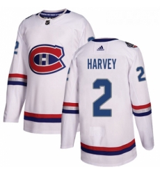 Youth Adidas Montreal Canadiens 2 Doug Harvey Authentic White 2017 100 Classic NHL Jersey 
