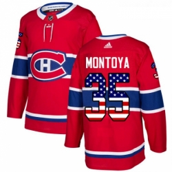 Youth Adidas Montreal Canadiens 35 Al Montoya Authentic Red USA Flag Fashion NHL Jersey 