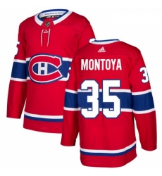 Youth Adidas Montreal Canadiens 35 Al Montoya Premier Red Home NHL Jersey 