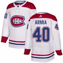 Youth Adidas Montreal Canadiens 40 Joel Armia Authentic White Away NHL Jersey 