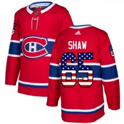 Youth Adidas Montreal Canadiens 65 Andrew Shaw Authentic Red USA Flag Fashion NHL Jersey 